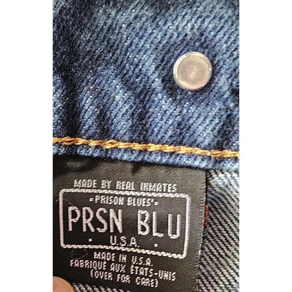 Prison Blues Jeans Mens 40 Carpenter Workwear Made USA‎ Dark Wash Utility...